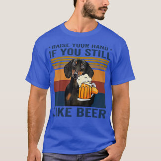 Dackel hebt die Hand, wenn ihr noch Bier mag V T-Shirt