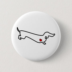 Dackel-Herz Button