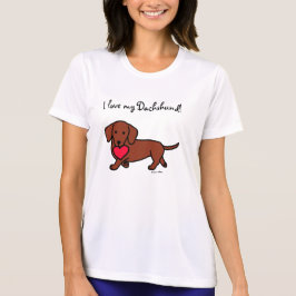 Dackel Herz Valentine Cartoon Tshirt