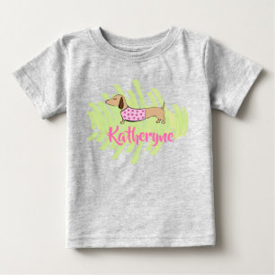 Dackel Hört Baby-Shirt für Frühjahr Baby T-shirt