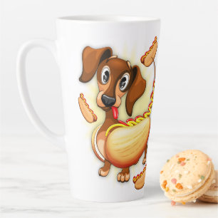 Dackel Hot Dog Milchtasse