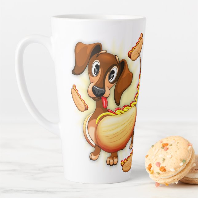 Dackel Hot Dog Milchtasse (Beispiel)