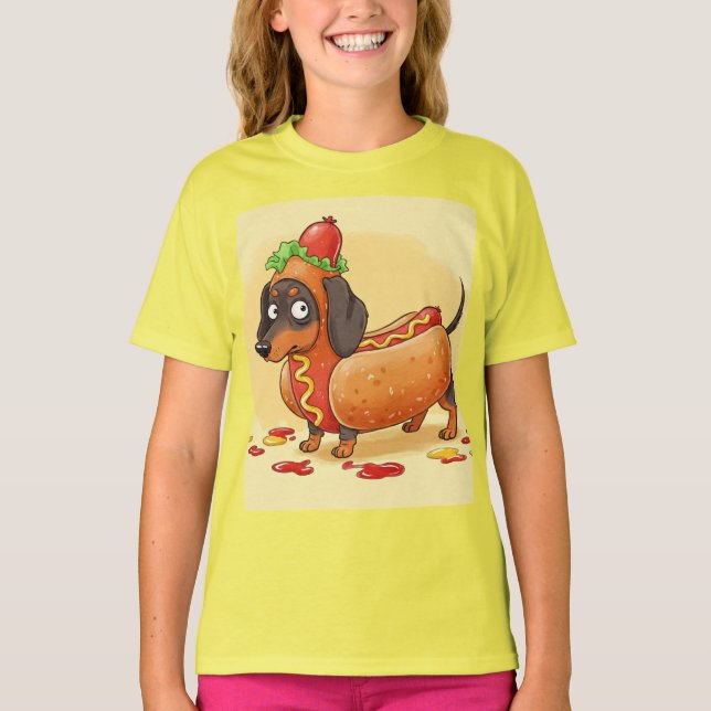 Dackel-Hot Dog von Natasha Us T-Shirt (Vorderseite)