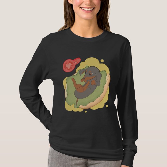 Dackel Hotdog T-Shirt (Vorderseite)