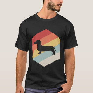 Dackel Hund Art Retro Vintage Funny Dackel T-Shirt