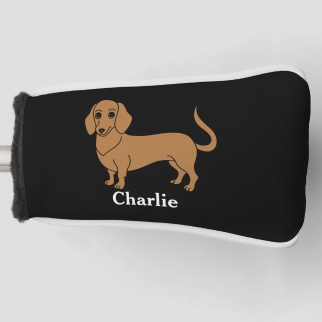 Dackel Hund Dackel Haustier Niedliche Dackel Golf Headcover (Vorderseite)