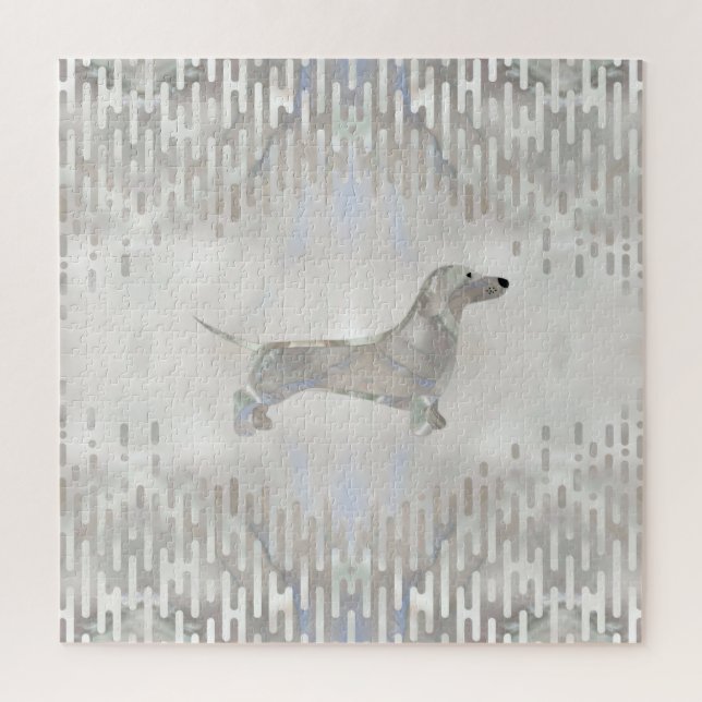 Dackel Hund - Dackel Perle Silhouette (Vertikal)