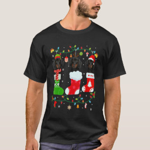 Dackel Hund Drei Weihnachtssocken Sweater Xmas D T-Shirt