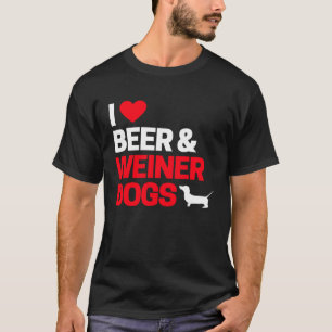 Dackel Hund für Männer I Liebe Beer & Weiner Hunde T-Shirt