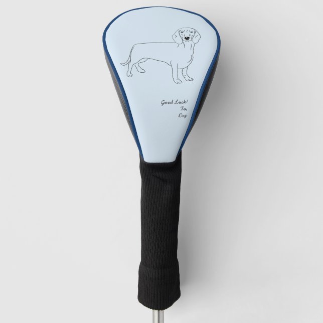 Dackel Hund Golf Headcover (Vorderseite)