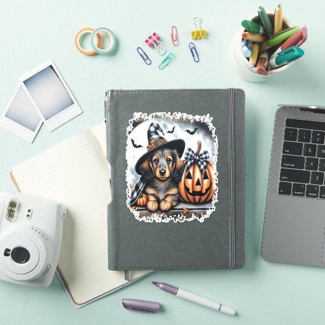 Dackel Hund Halloween Aufkleber (iPad Hülle)