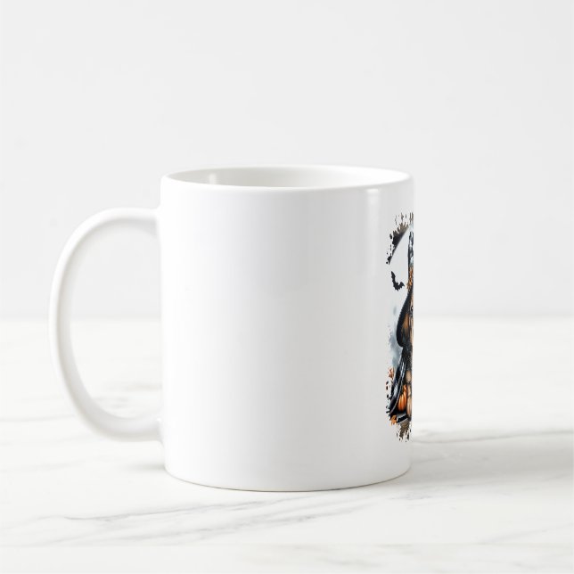Dackel Hund Halloween Kaffeetasse (Links)