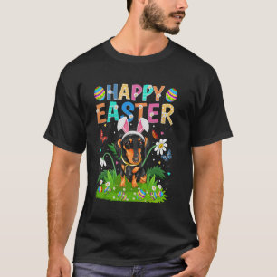 Dackel Hund Happy Ostereier Hunt Bunny Ear Ost T-Shirt
