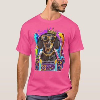 Dackel Hund Hip Hop 90S Rap Music T-Shirt