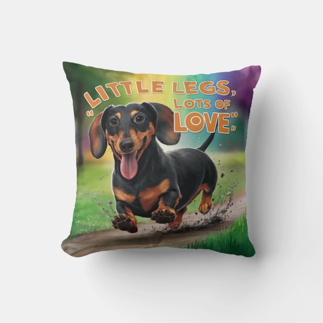 Dackel Hund Kleine Legen viel Liebe Kissen (Vorderseite)