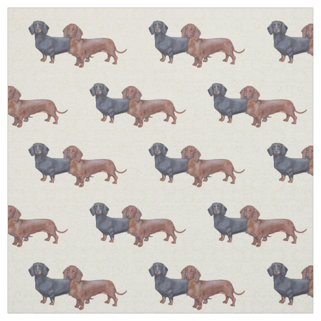 Dackel Hund Kunststoffe Stoff (Muster)