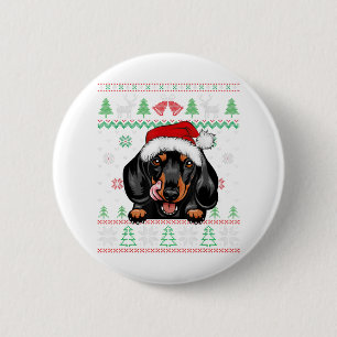 Dackel Hund liebt Weihnachten Weihnachten Weihnach Button