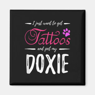 Dackel Hund Lover Tattoo Funny Dackel Hund Mama Gi Magnet