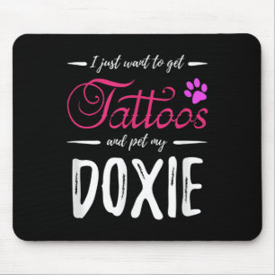 Dackel Hund Lover Tattoo Funny Dackel Hund Mama Gi Mousepad