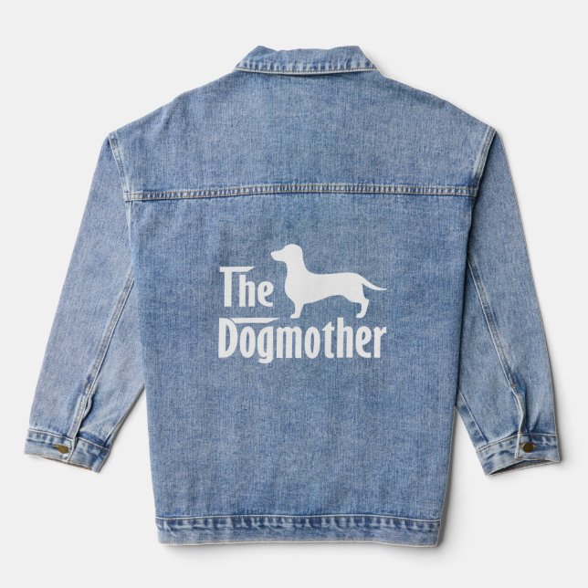 Dackel Hund Mama Muttertag Jeansjacke (Rückseite)