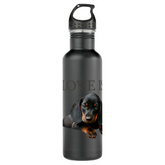 Dackel Hund Mama Vater Männer Frauen Kinder Gesche Edelstahlflasche