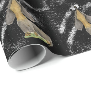 Dackel Hund Mustache Dackel Schwarzes Geschenk Ver Geschenkpapier
