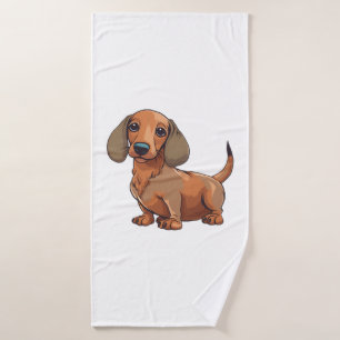 Dackel Hund Niedlich Badehandtuch