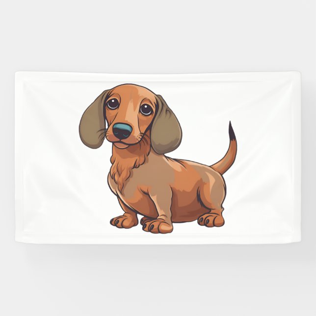 Dackel Hund Niedlich Banner (Horizontal)