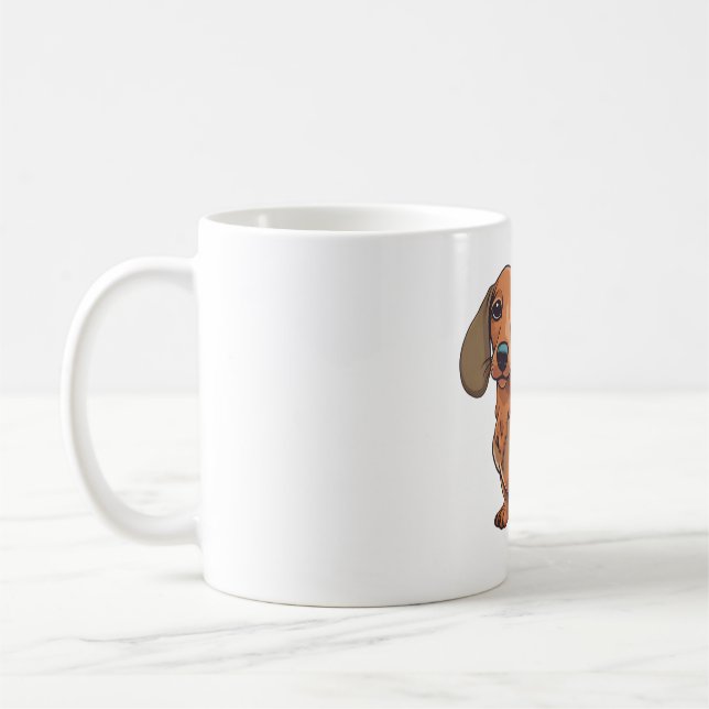 Dackel Hund Niedlich Kaffeetasse (Links)