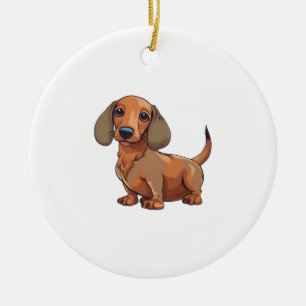 Dackel Hund Niedlich Keramik Ornament