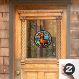 Dackel Hund Portrait Portrait Imitate gestanzt Gla Fensteraufkleber