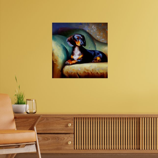 Dackel Hund Poster (Wohnzimmer 2)