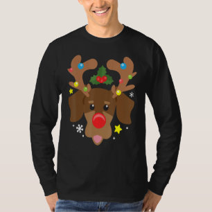Dackel Hund Reindeer Funny Niedlicher Hund Mama Va T-Shirt