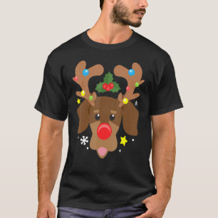Dackel Hund Reindeer Funny Niedlicher Hund Mama Va T-Shirt