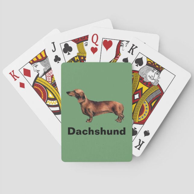 Dackel Hund Spielkarten (Rückseite)