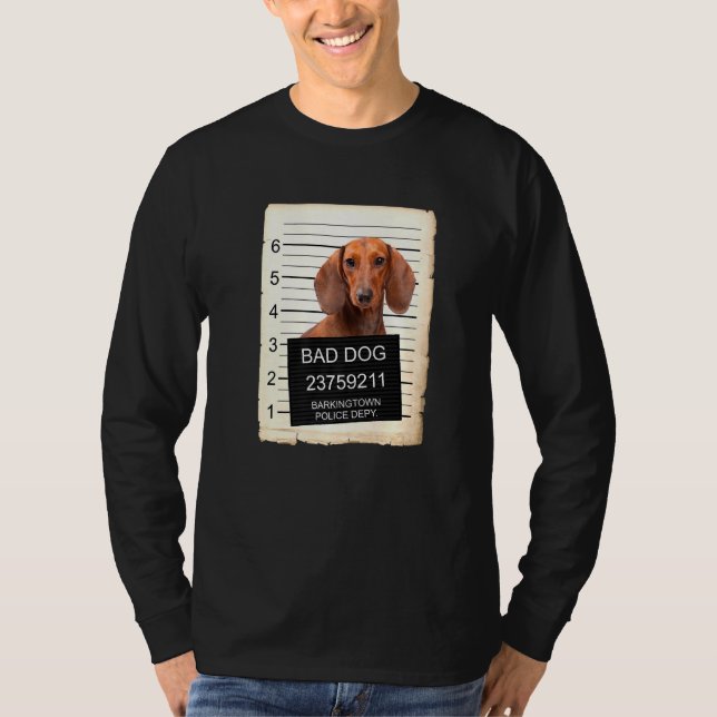 Dackel Hund Tasse schießen Bad Hund T-Shirt (Vorderseite)