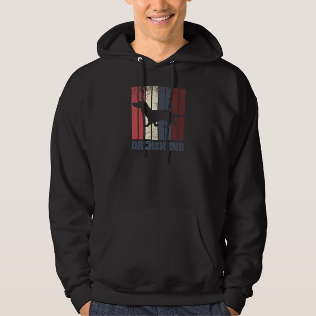 Dackel Hund Tier Hoodie (Vorderseite)