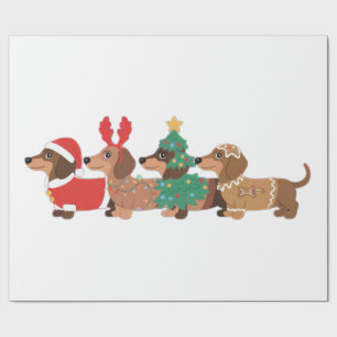 Dackel Hund trägt Weihnachten Hunde Liebhaber Geschenkpapier