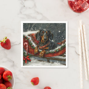 Dackel Hund Weihnachten Serviette