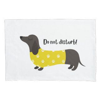 Dackel Hund - weißes Kissenfach Kissenbezug