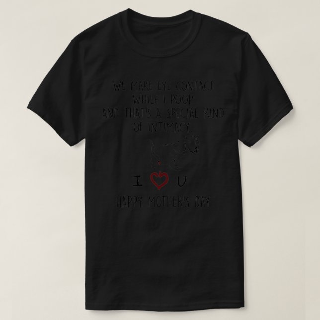 Dackel Hund Wir machen Augenkontakt, während ich K T-Shirt (Design vorne)