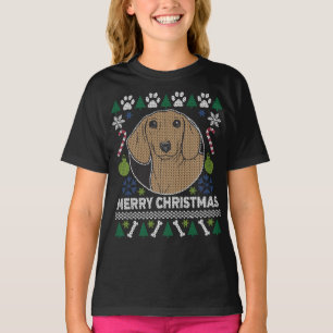 Dackel Hund züchten Ugly Christmas Sweater T-Shirt