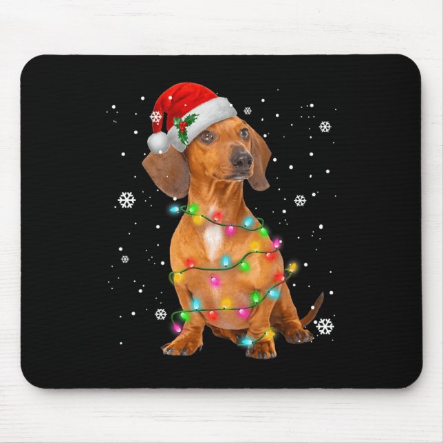 Dackel Hunde Baum Weihnachtsgeschenke für Haustier Mousepad (Vorne)