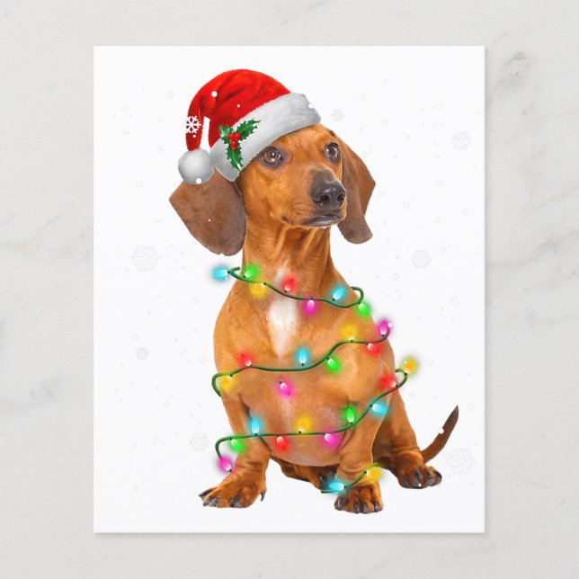 Dackel Hunde Bäume Weihnachten Weihnachten Weihnac Flyer (Vorne)
