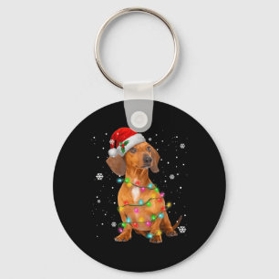 Dackel Hunde Bäume Weihnachtsgeschenke für Haustie Schlüsselanhänger