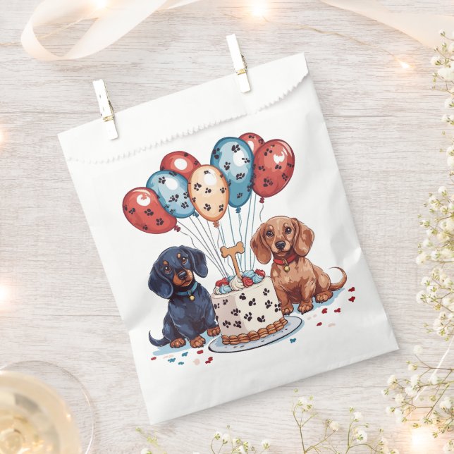 Dackel Hunde Geschenktütchen (Ausgeschnitten)