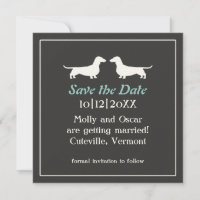 Dackel Hunde Hochzeit speichern das Datum der Einl