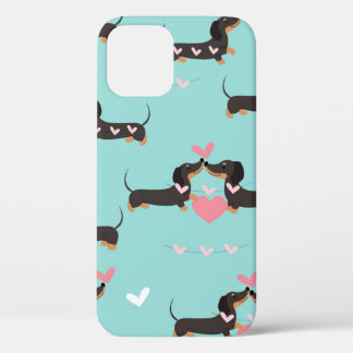 Dackel Hunde in Liebe und Herz nahtlos Case-Mate iPhone Hülle