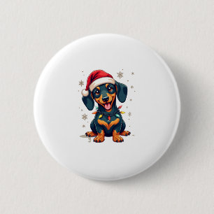 Dackel Hunde Tree Weihnachten Weihnachten Weihnach Button