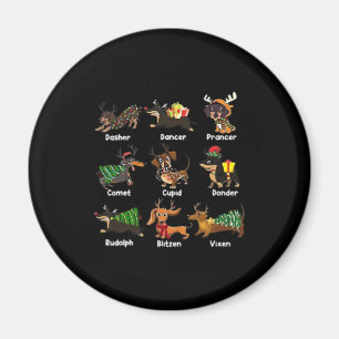 Dackel Hunde Weihnachten Pajamas Dog Classic T-Shi Magnet